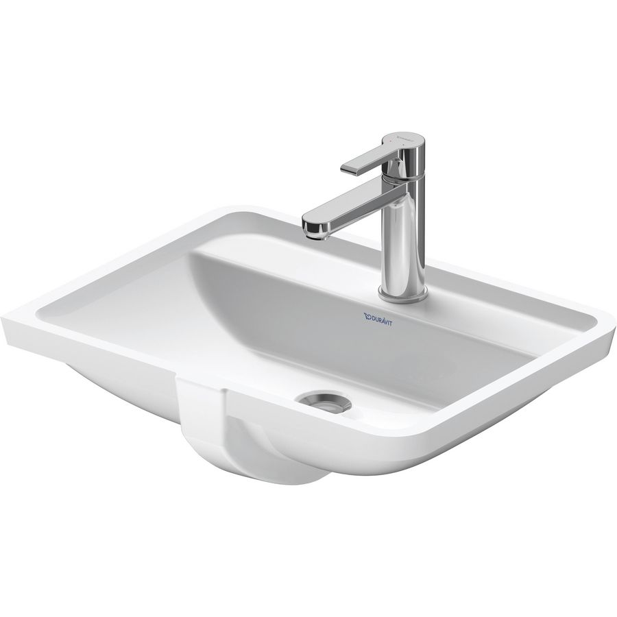 STARCK 3 #030249 inbouwwastafel 525mm wit met kraangat met overloop