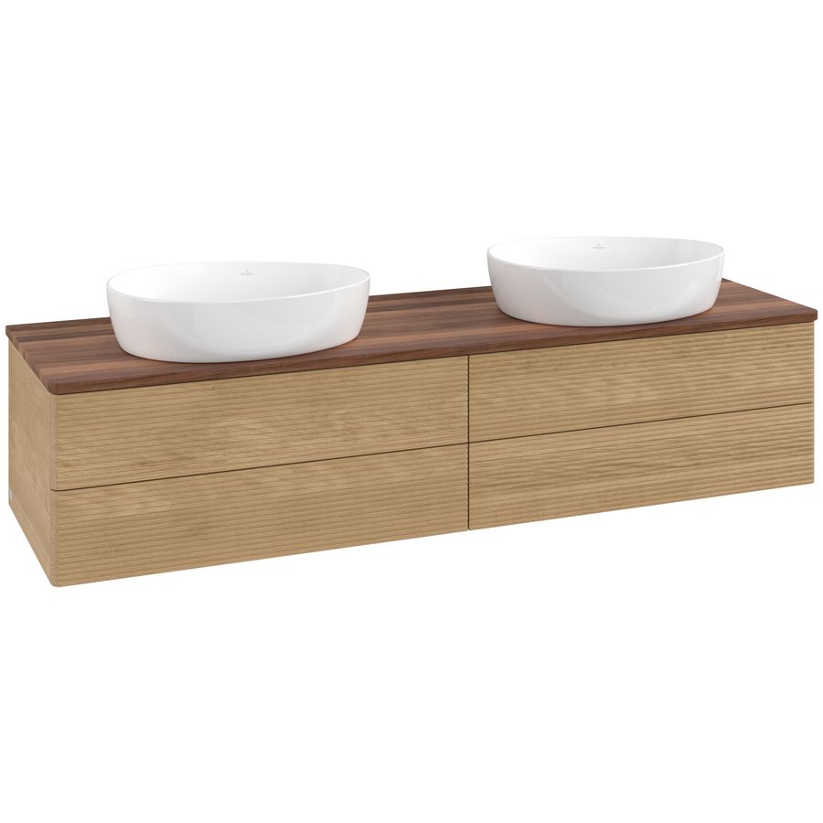 Wastafelonderkast Antao 1600x360x500mm Honey Oak K28112HN