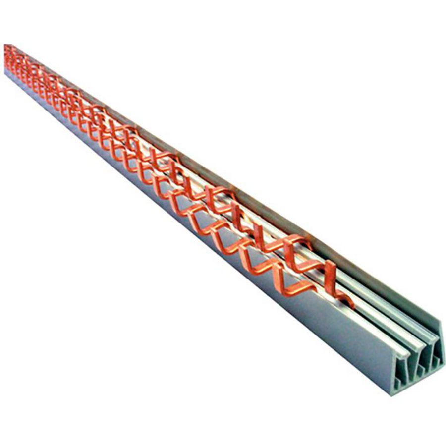 Verzamelrail S200C 4 fases 55 modules incl. eind kap en klem