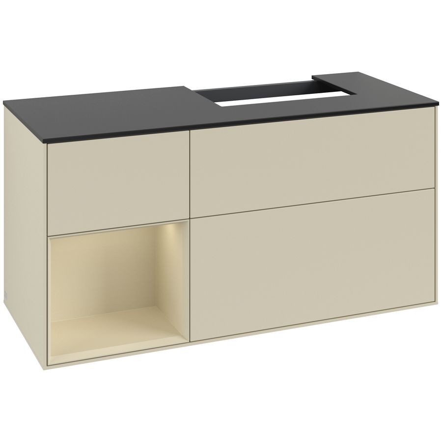 Wastafelonderkast Finion 1200x603x501mm S.Grey Matt Lacquer G142HJHJ
