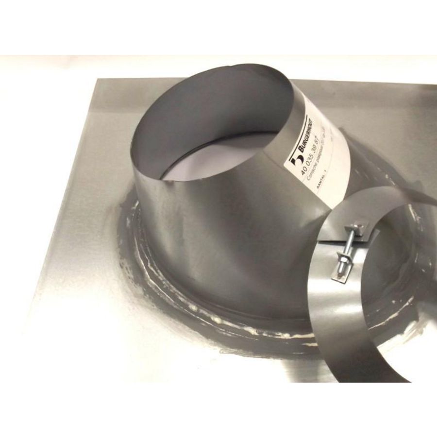 Conische plakplaat CP 130/210 22-45° + stormkraag