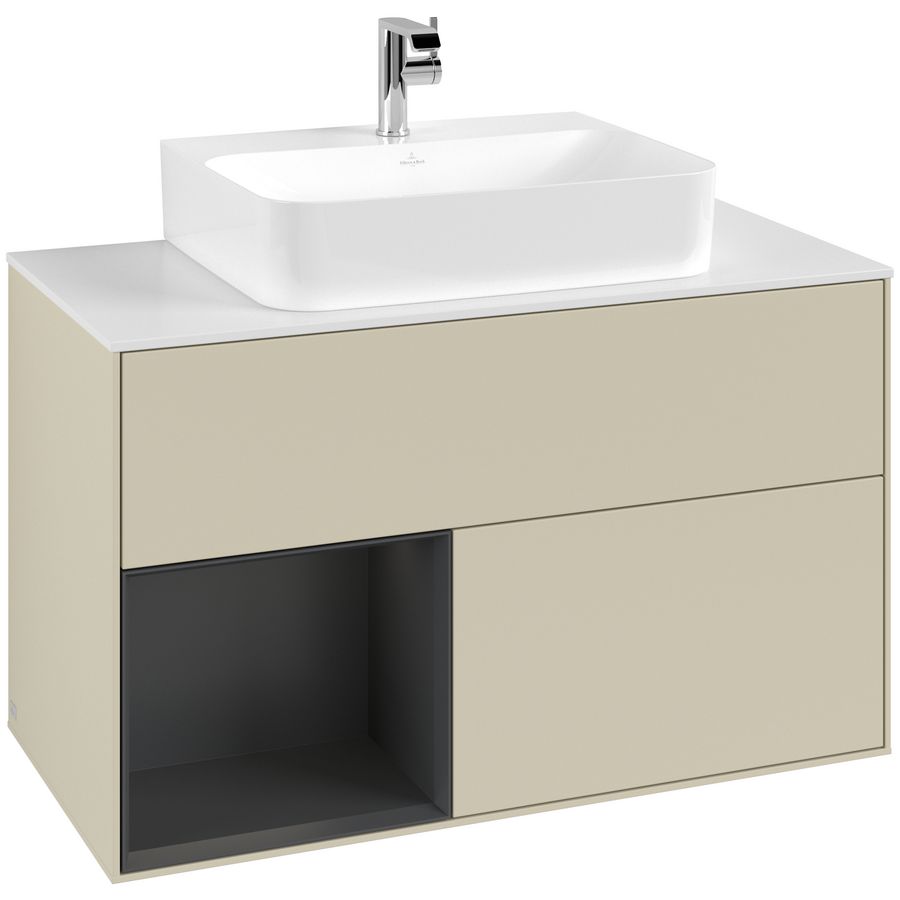 Wastafelonderkast Finion 1000x603x501mm S.Grey Matt Lacquer F111MTHJ