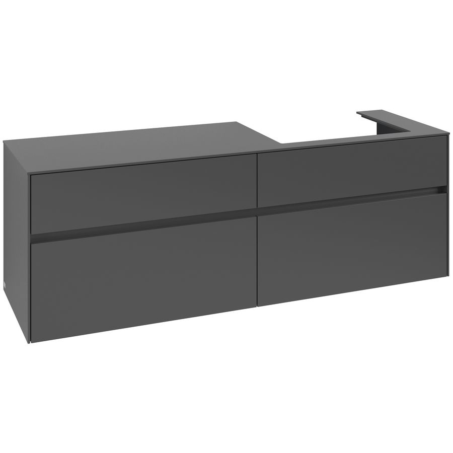 Wastafelonderkast Collaro 1600x548x500mm Graphite C023B0VR
