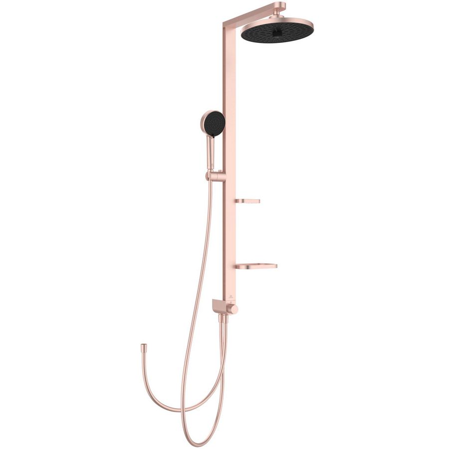 Douchesysteem met hoofddouche ø260mm Alu+ Rose tbv aansluiting op douchekraan