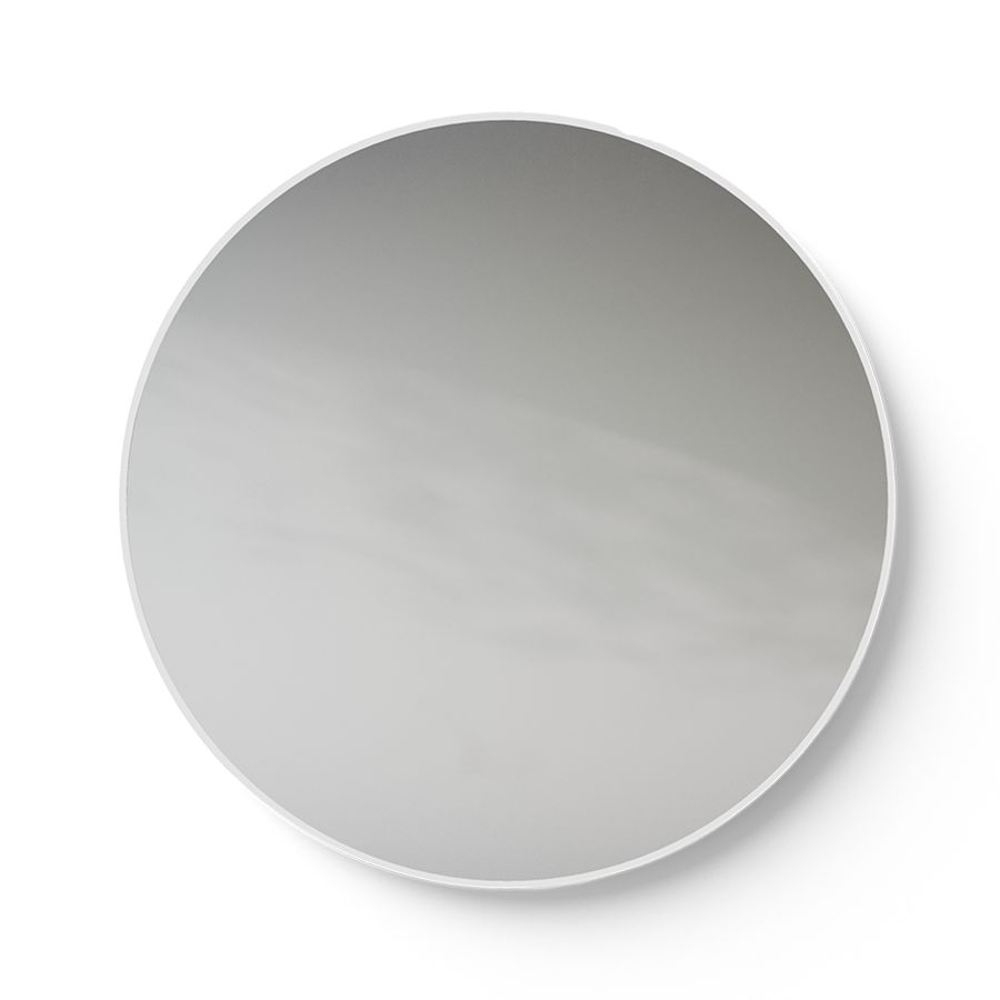 Spiegel White Line Round mat wit frame Ø1000mm