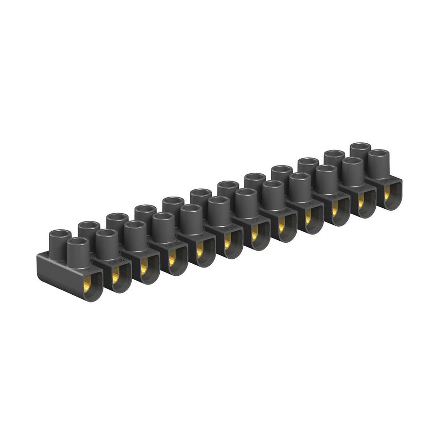 Seriekroonsteen 4,0mm² polypr. zwart VVE=10