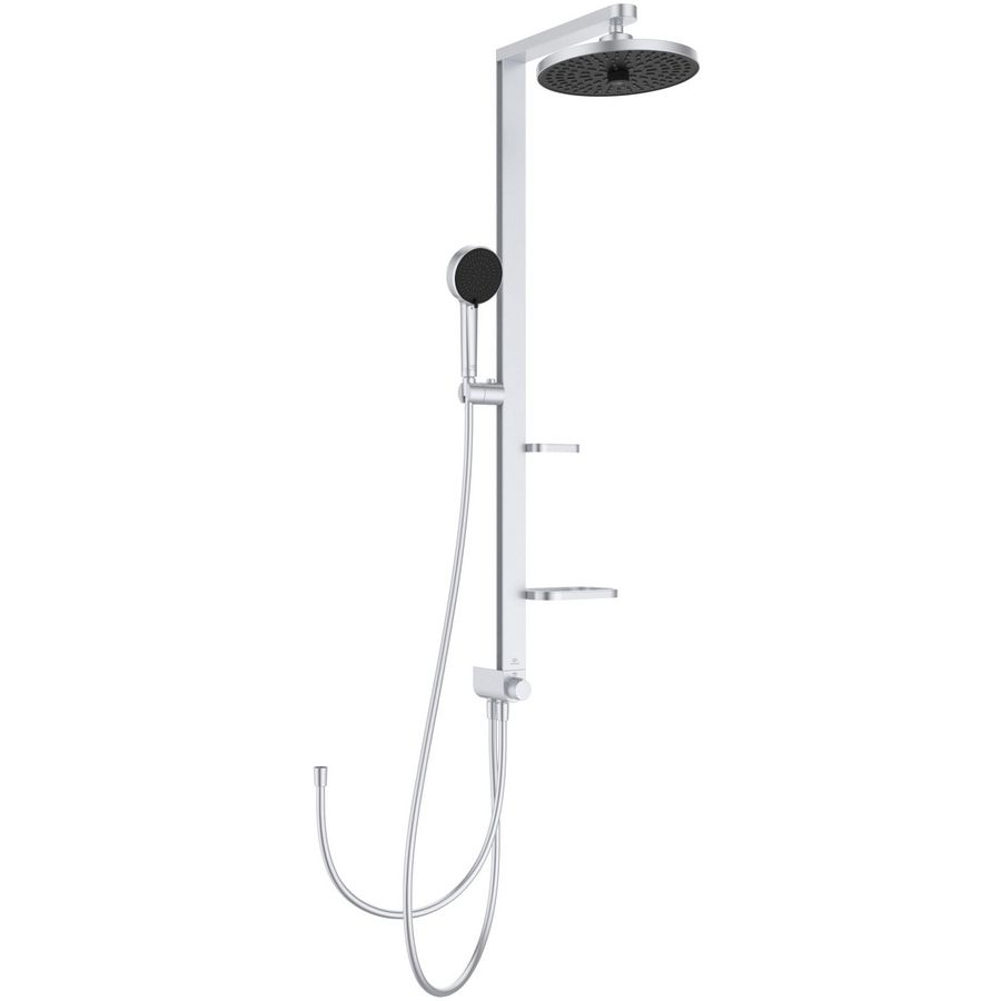 Douchesysteem met hoofddouche ø260mm Alu+ Silve tbv aansluiting op douchekraan