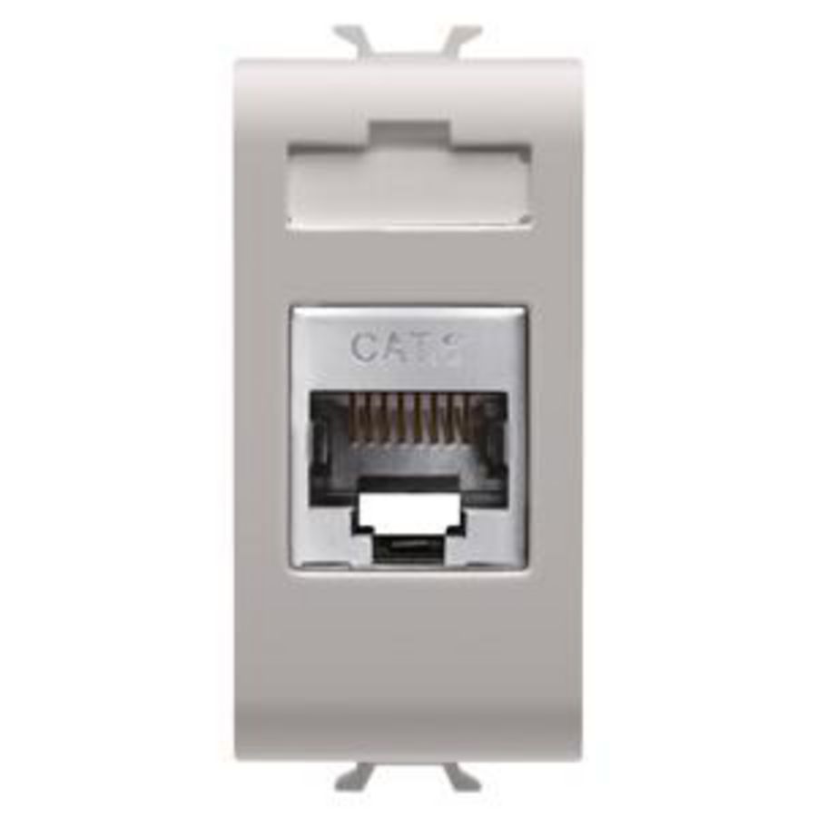 RJ45 SOCKET-CATEGORY 6-FTP-1 MODULE-NATURAL SATIN BE