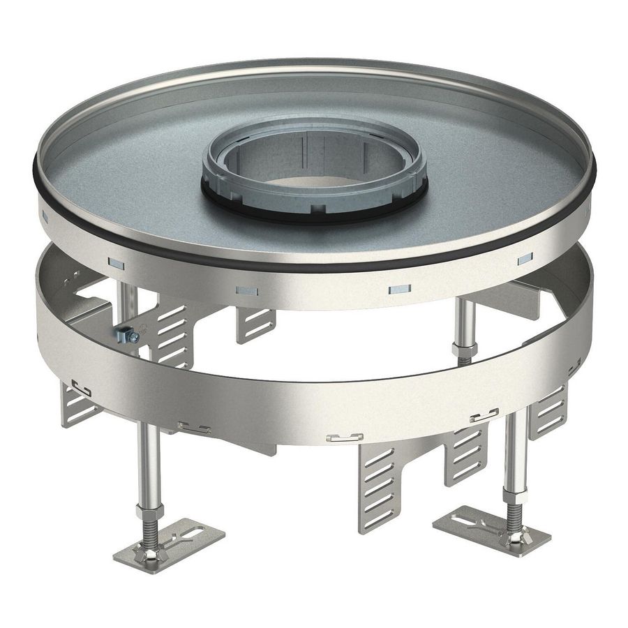 Ronde cassette v. tubus Ø305mm rvs A2 1.4301