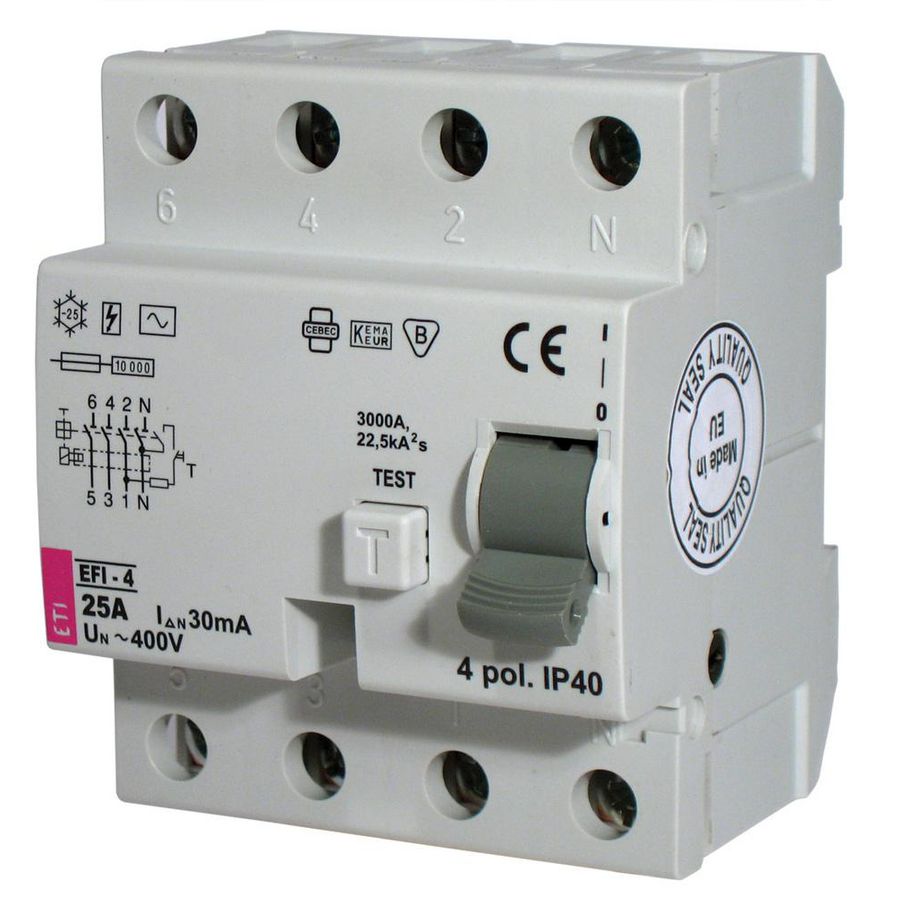 Aardlekschakelaar EFI-4 100A 300mA 4-polig 2062154