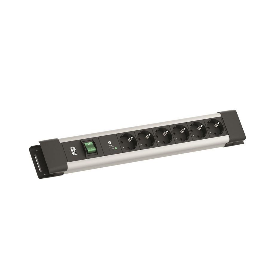 CONNECTUS 6x 230V RA oversp. beveiligingPlus schakelaar 2m