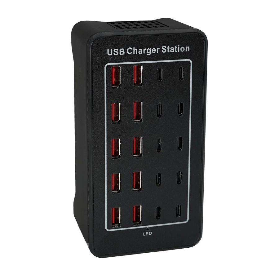 Oplaadhub 10 USB-A & 10 USB-C Poorten