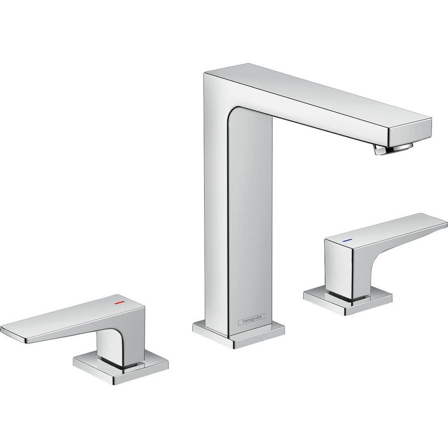 Metropol 3-gats wastafelmengkraan 160 chroom incl. push-open plug