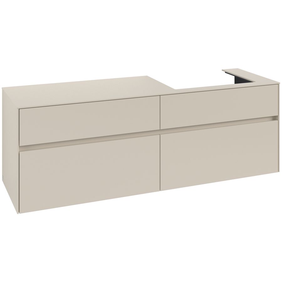 Wastafelonderkast Collaro 1600x548x500mm Cashmere Grey C023B0VN