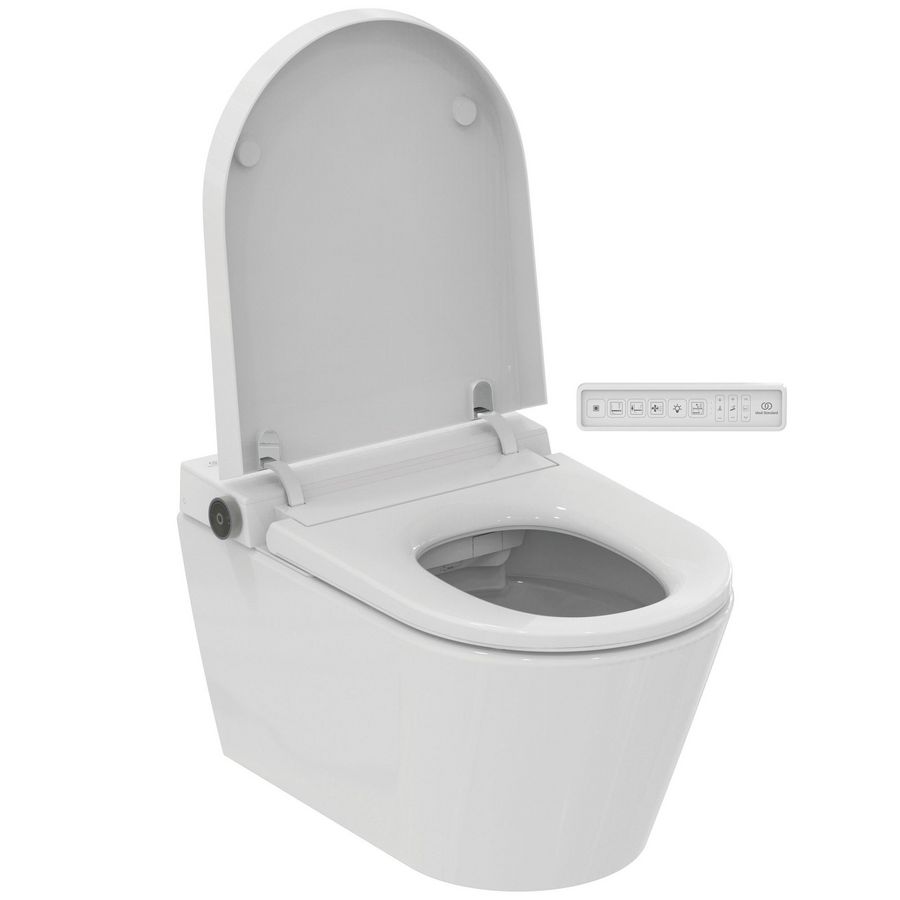 Wandcloset / douchecloset combipack I.LIFE E 610mm glans wit netstroom rimless incl. softclose zitting