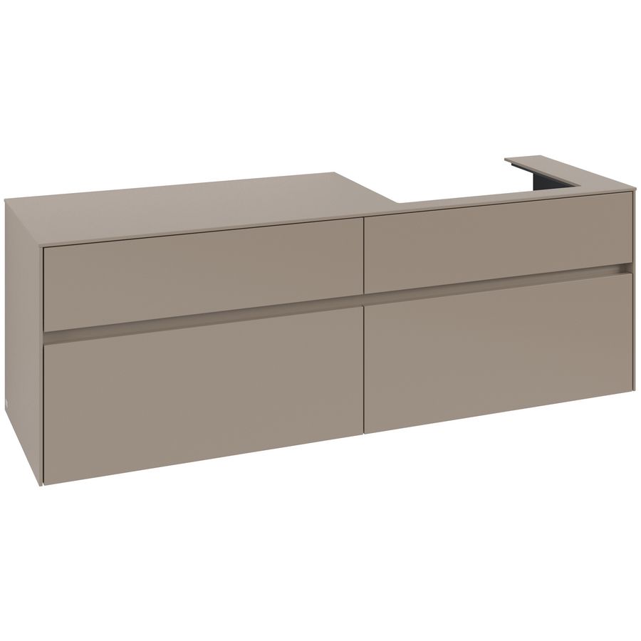 Wastafelonderkast Collaro 1600x548x500mm Taupe C023B0VM