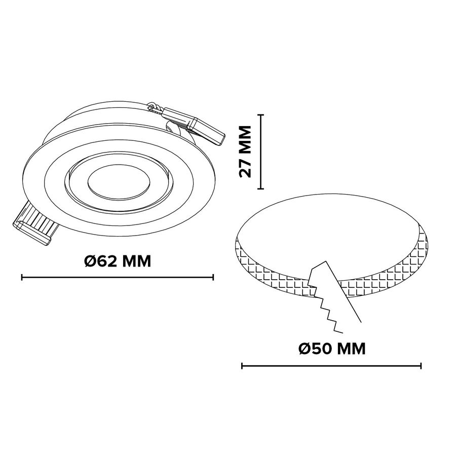 Ledspot richtbaar RVS look 2.1W 700mA 2700K Siena XPG