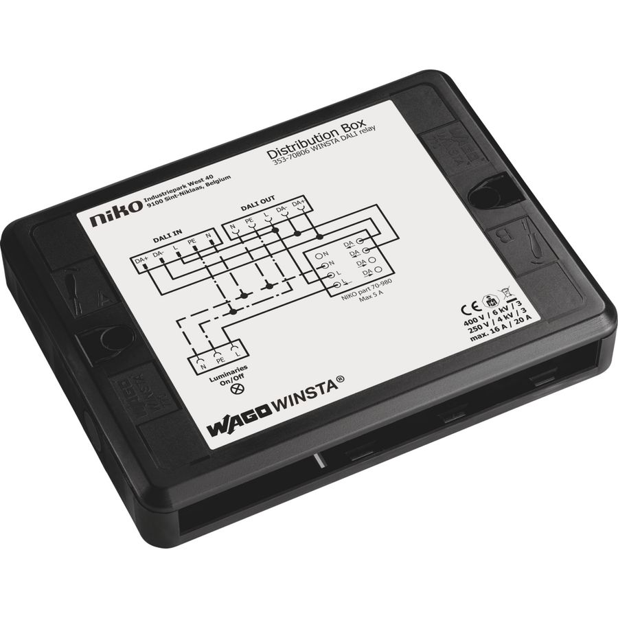 WAGO WINSTA verdeeldoos DALI-relais P48 DALI-2/BMS