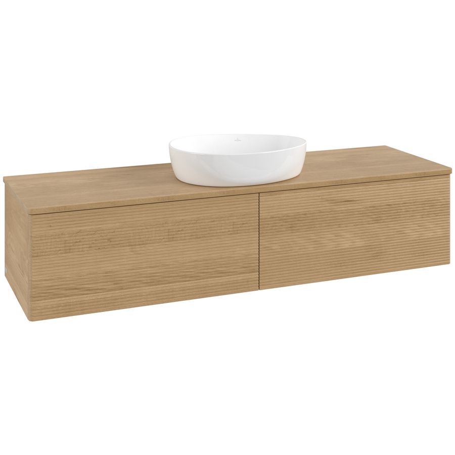 Wastafelonderkast Antao 1600x360x500mm Honey Oak K36111HN