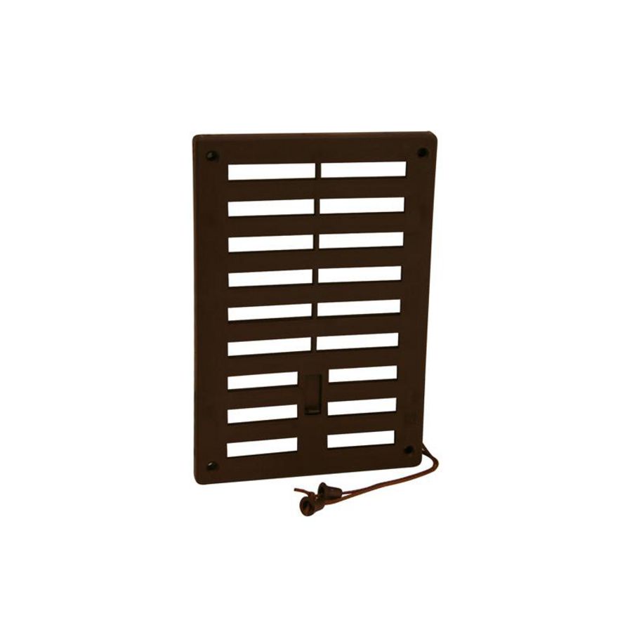 Afsluitbaar ventilatierooster 150x220mm bruin