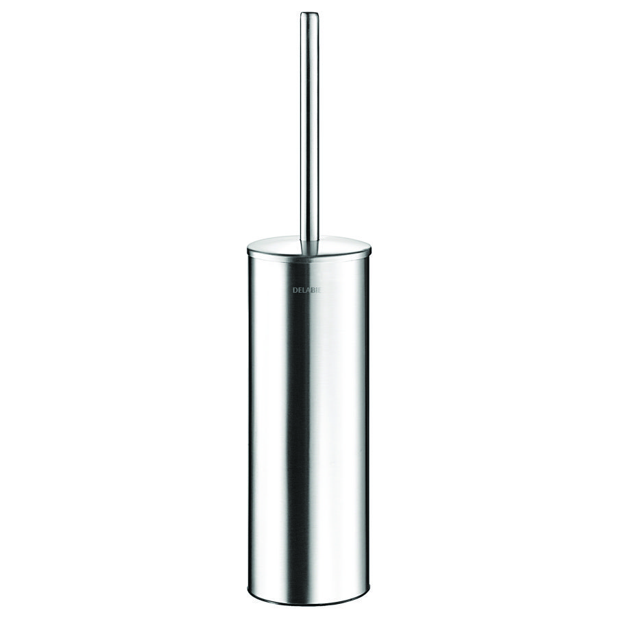 Toiletborsteouder staand model met deksel RVS mat gepol.