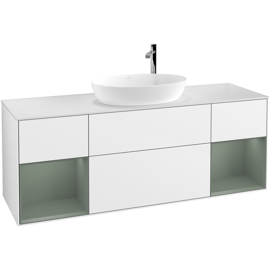 Wastafelonderkast Finion 1600x603x501mm G.White.L G981GMGF
