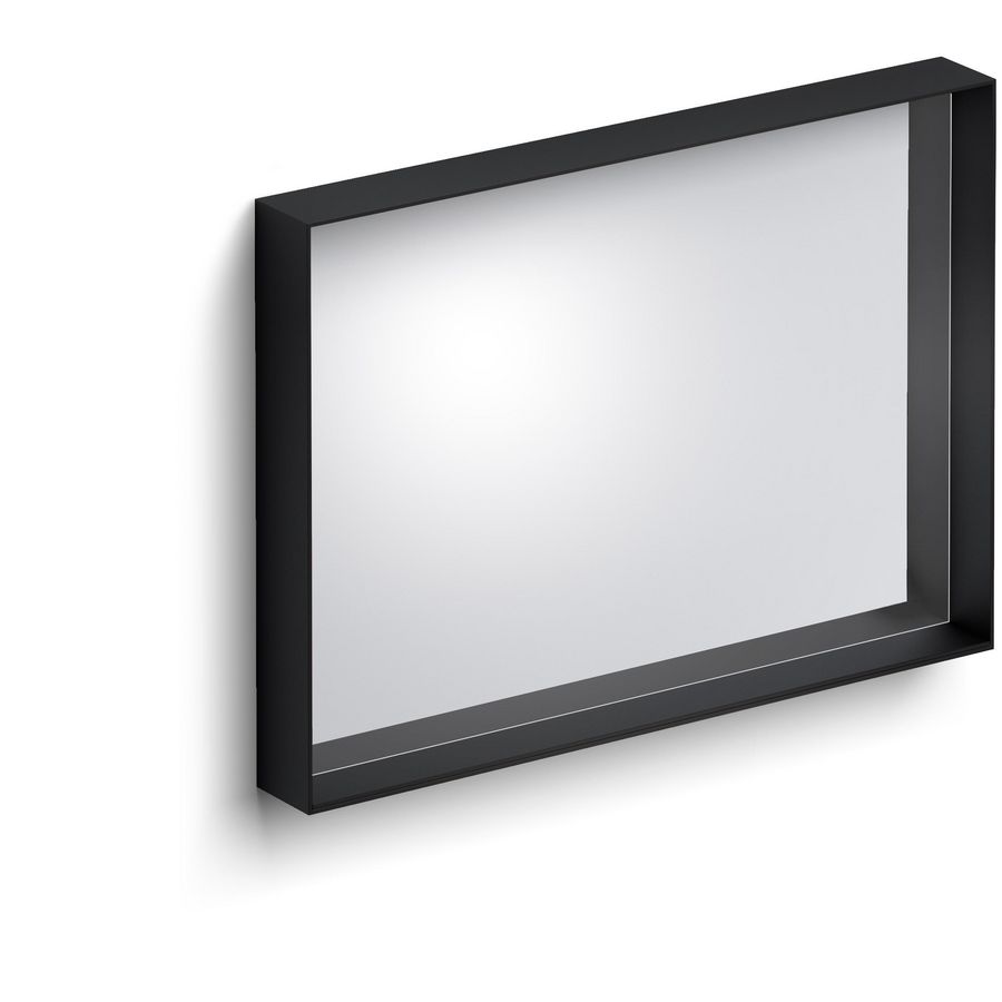 Look at Me spiegel, 70cm, met omlijsting, mat zwart