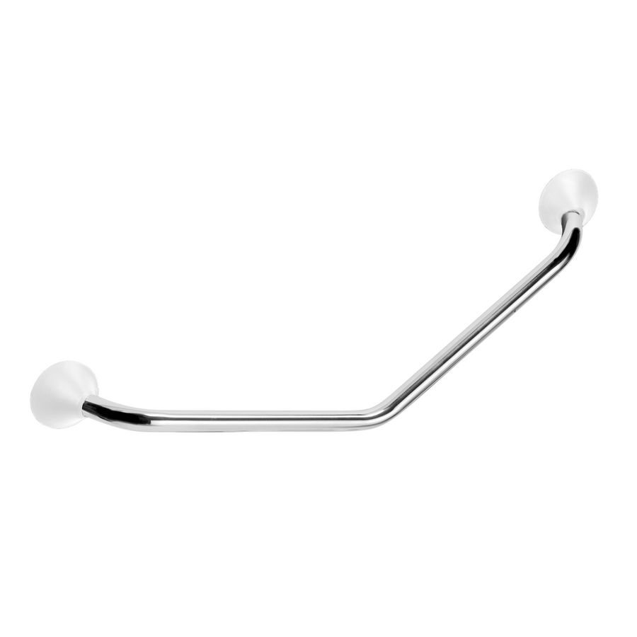 Wandbeugel ERGOGRIP 45° 400x400mm RVS gepolijst witte kap