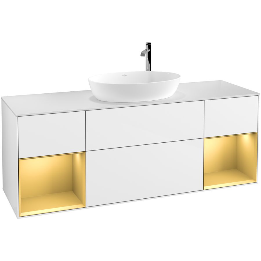 Wastafelonderkast Finion 1600x603x501mm G.White.L G981HFGF