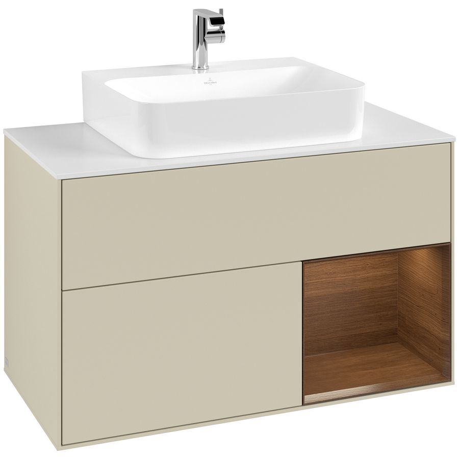Wastafelonderkast Finion 1000x603x501mm S.Grey Matt Lacquer F121GNHJ