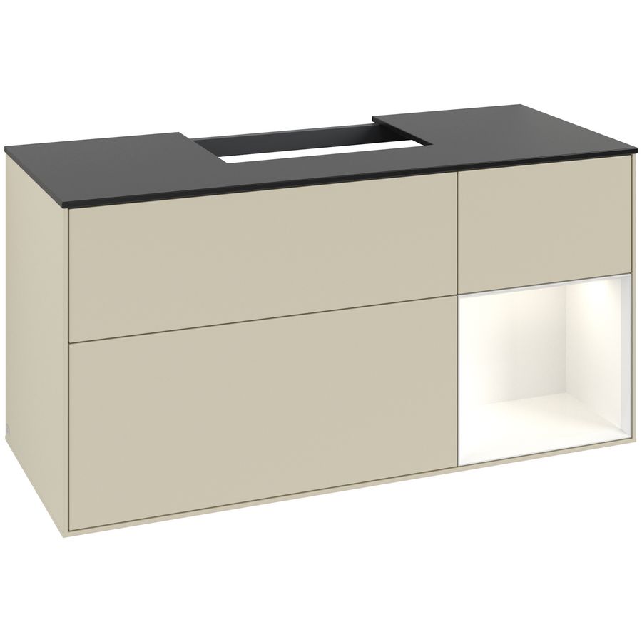 Wastafelonderkast Finion 1200x603x501mm S.Grey Matt Lacquer G172GFHJ