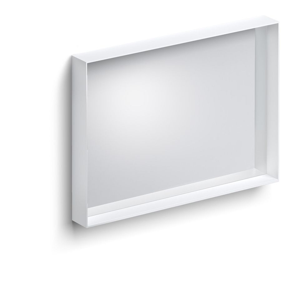 Look at Me spiegel, 70cm, met omlijsting, mat wit