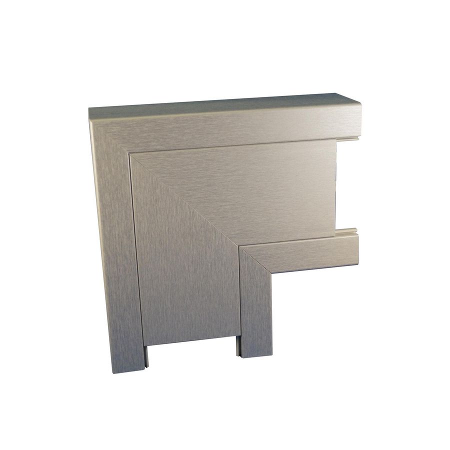 Verticaal hoekstuk GGK BR/d 60x130/80 aluminium look