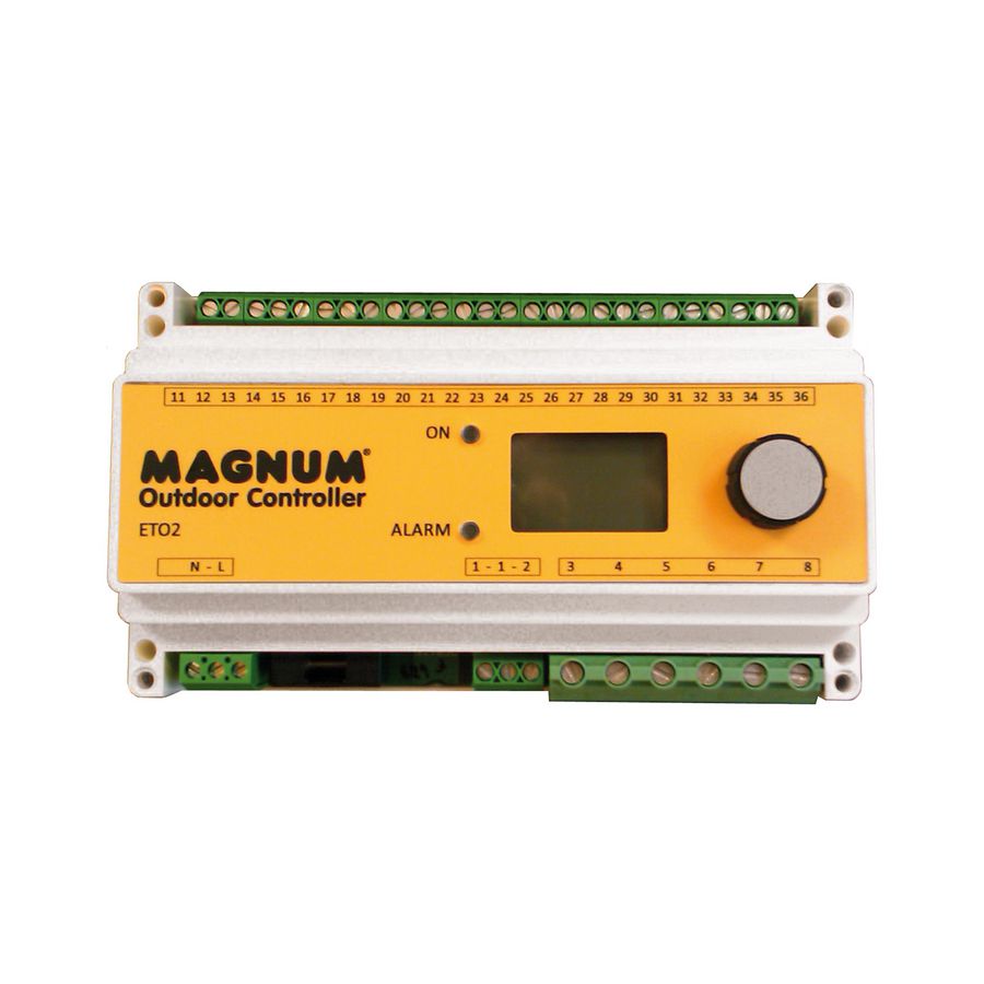 Thermostaat ETO-4550 temperatuur/ vocht 3x16A 230V voor op DIN-rail