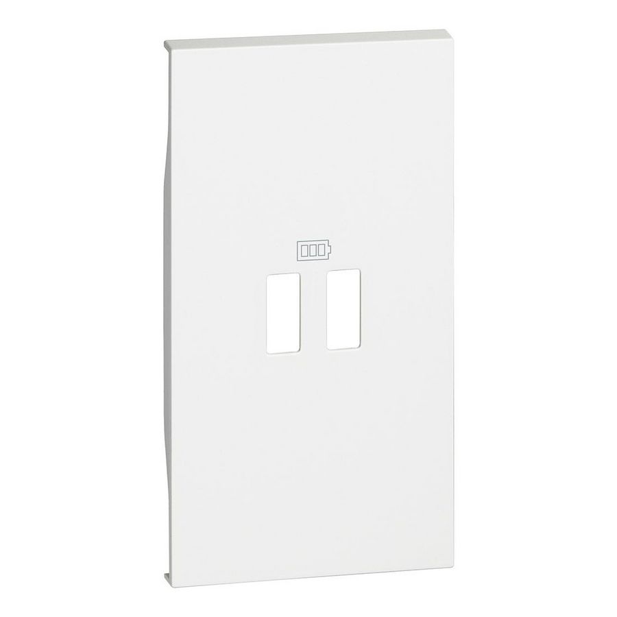 Sierplaat 2xUSB contactdoos wit 2 modulen LivingNow