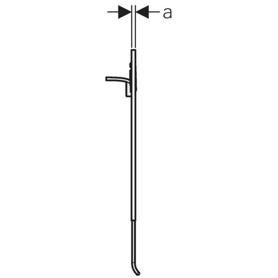 Design afdekplaat v. AquaClean closetzitting wit glas