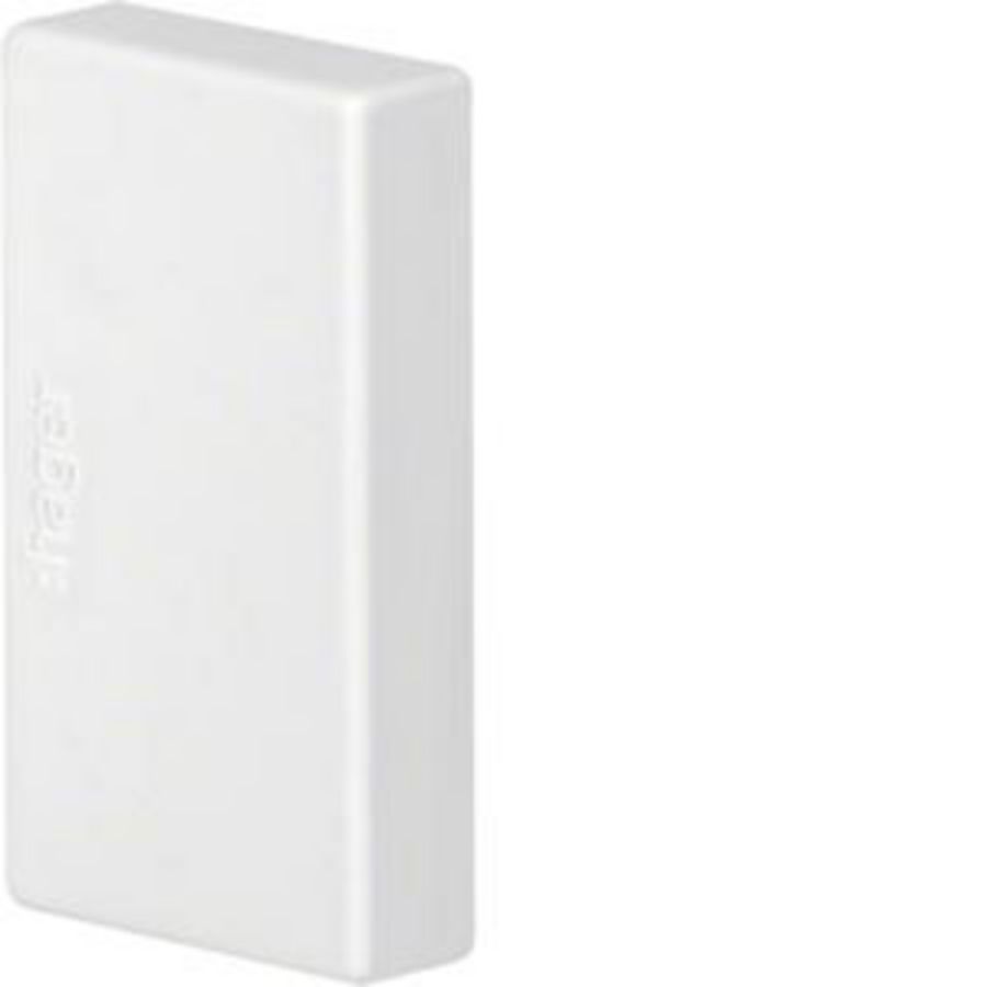 Eindplaat voor goot 20x35/36mm LF verkeerswit