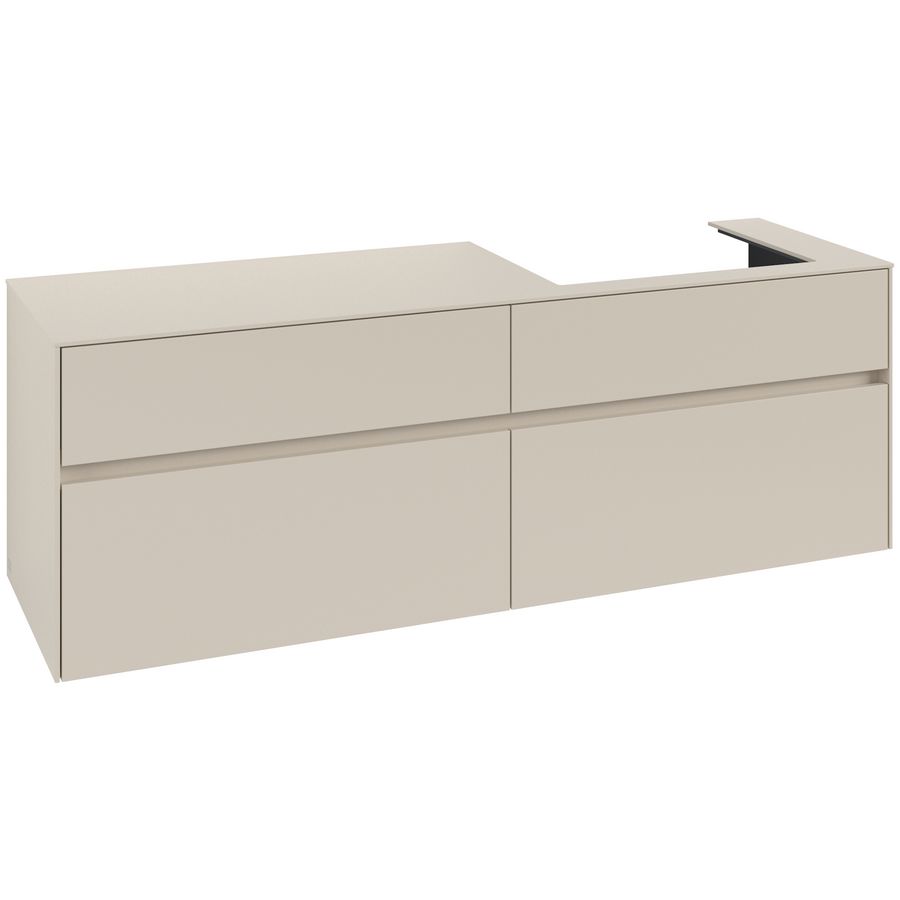 Wastafelonderkast Collaro 1600x548x500mm Cashmere Grey C02300VN