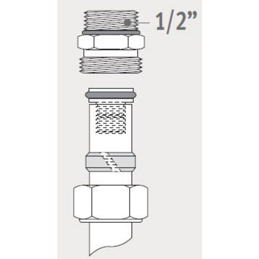 Klemkoppeling Ks 1/2"X12/2