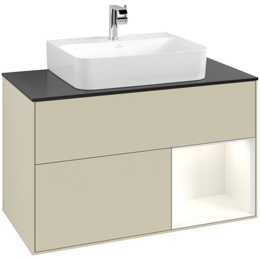 Wastafelonderkast Finion 1000x603x501mm S.Grey Matt Lacquer F122GFHJ