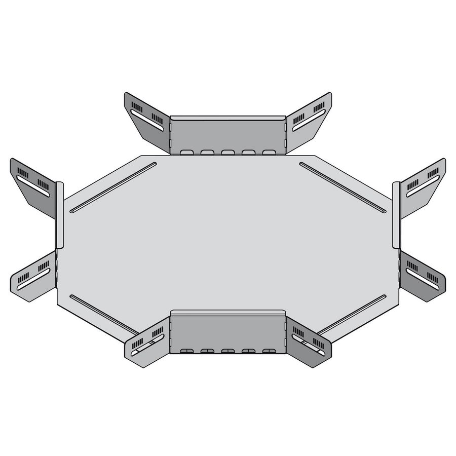 Kruisstuk vlak 400x60mm 1.0mm thermisch verzinkt