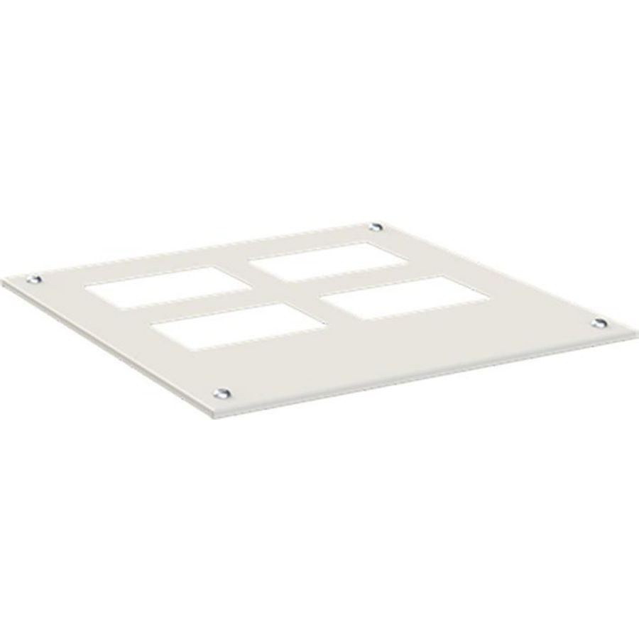 Dakplaat t.b.v 2x TZ kabelinvoerpl. BxD 610x625mm