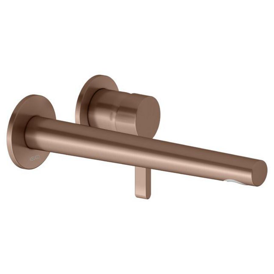 1-hendel wastafelmengkraan UP wandmontage 243mm rood goud 51516290202