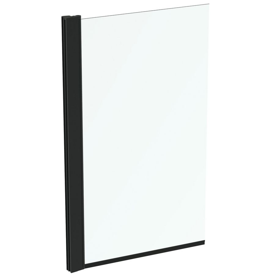 connect 2 badscherm 80cm rechte hoek silk black T9923V3