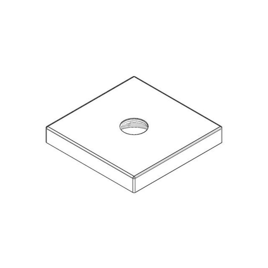 Rozet 55x55x8,5x12,2mm Platina gebors.