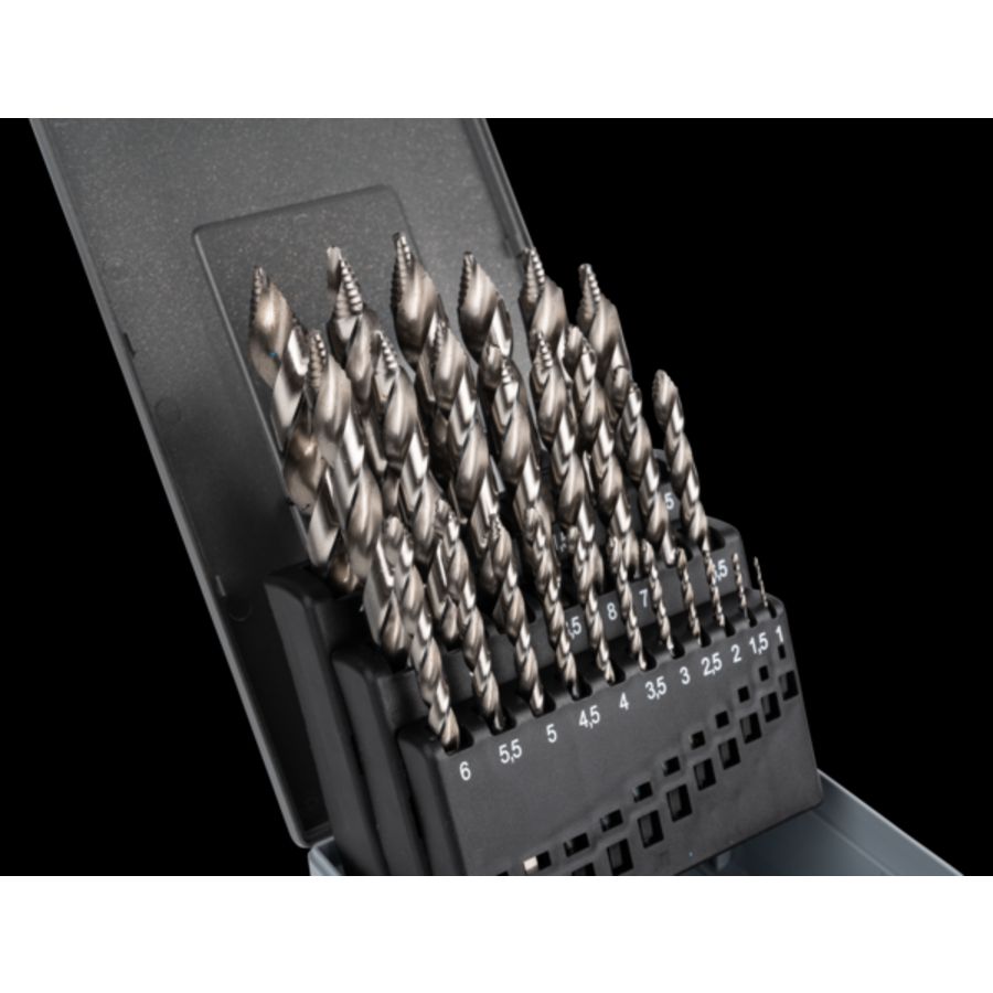 TIP HSS-G spiraalborenset 19-dlg met schroefpunt