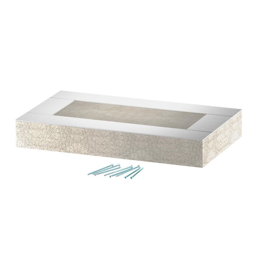 Eindstuk voor BSKD09-K1021 105x210 glasvezel grijs