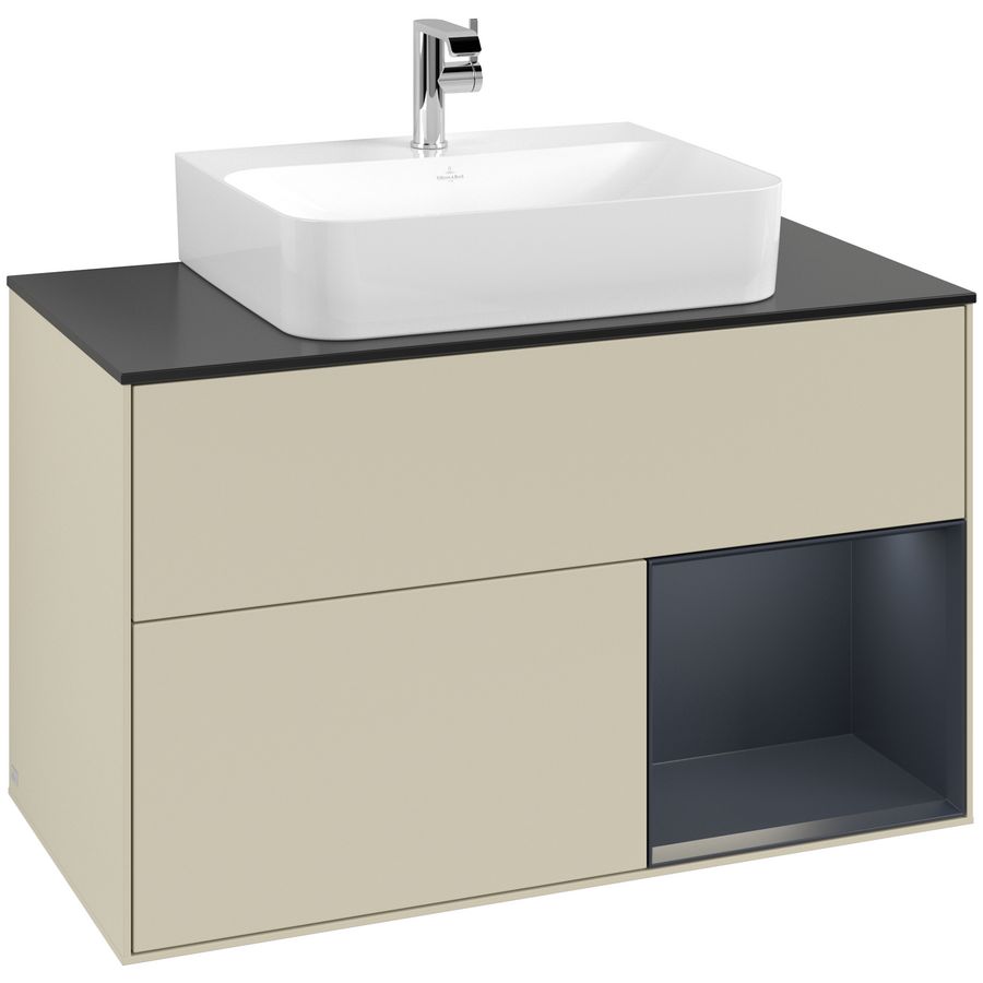 Wastafelonderkast Finion 1000x603x501mm S.Grey Matt Lacquer F122HGHJ