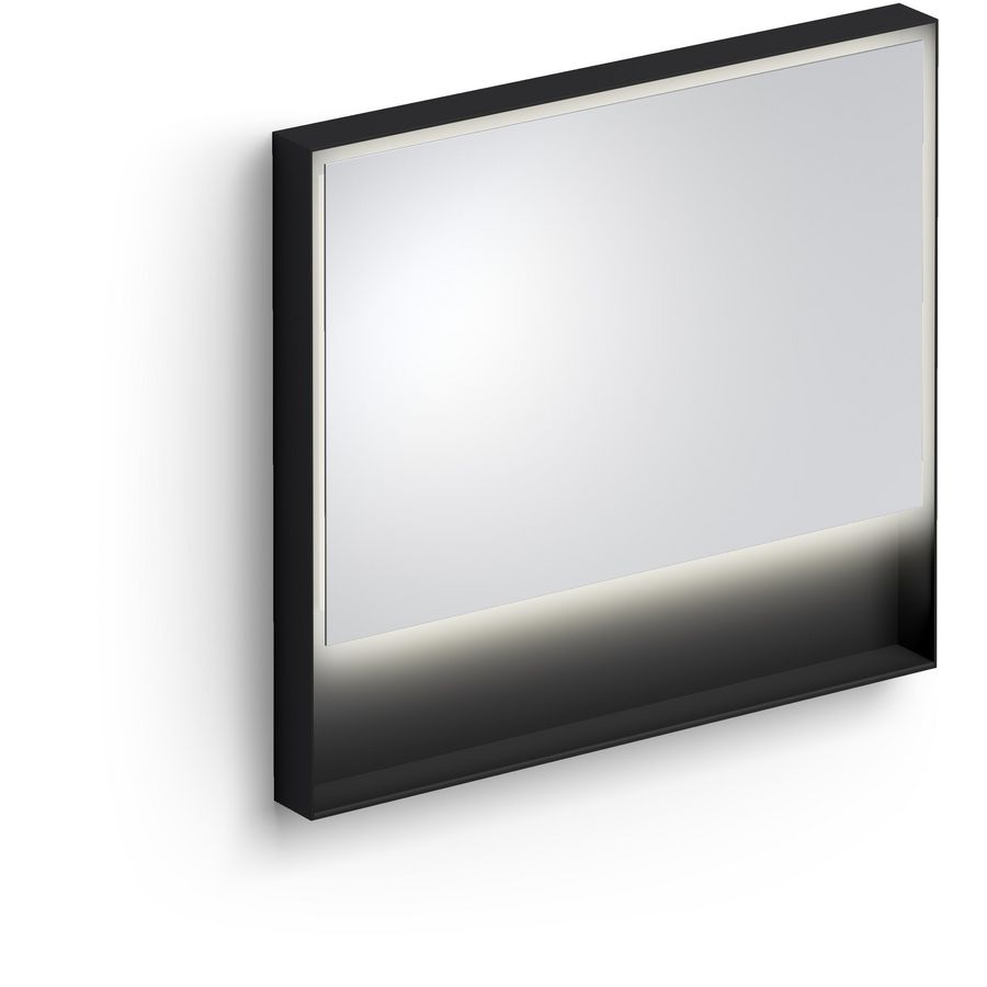 Look at Me spiegel 90cm LED-verlichting IP44, mat zwart