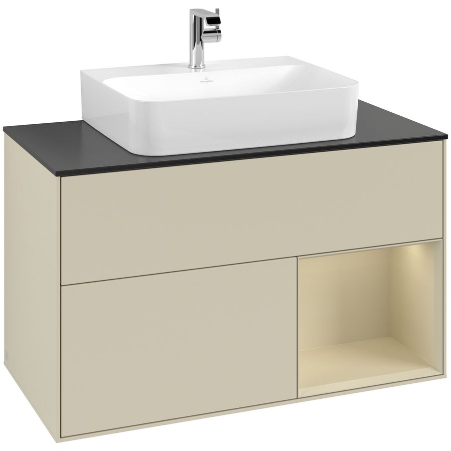 Wastafelonderkast Finion 1000x603x501mm S.Grey Matt Lacquer F122HJHJ